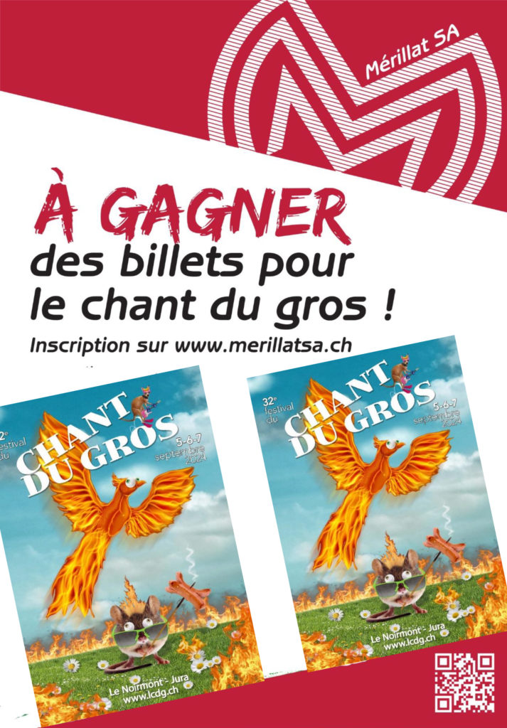 Concours : à gagner 10 billets pour chant du Gros pour le vendredi 6.9. ...